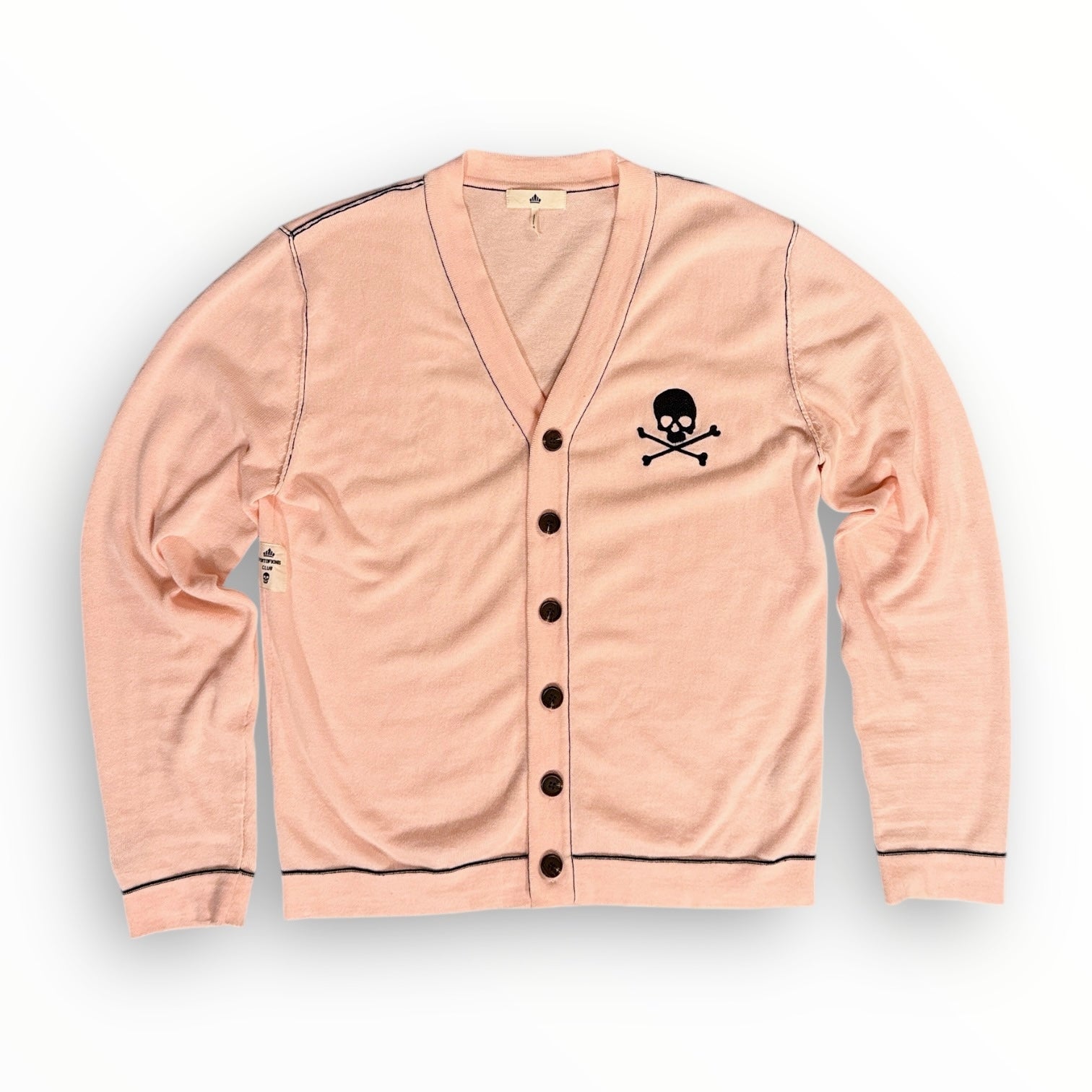 Cali Skull Cardigan Dusty Rose