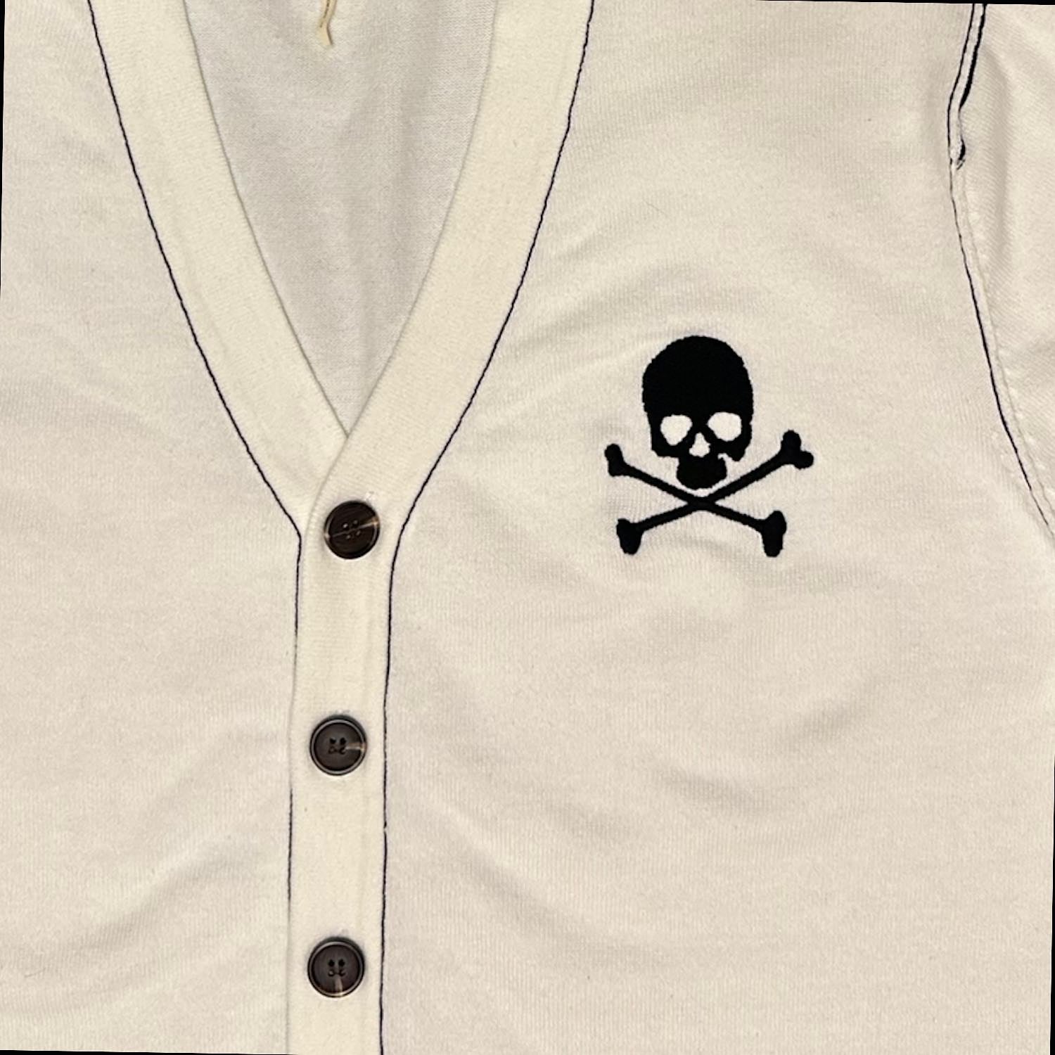 Cali Skull Cardigan Off White
