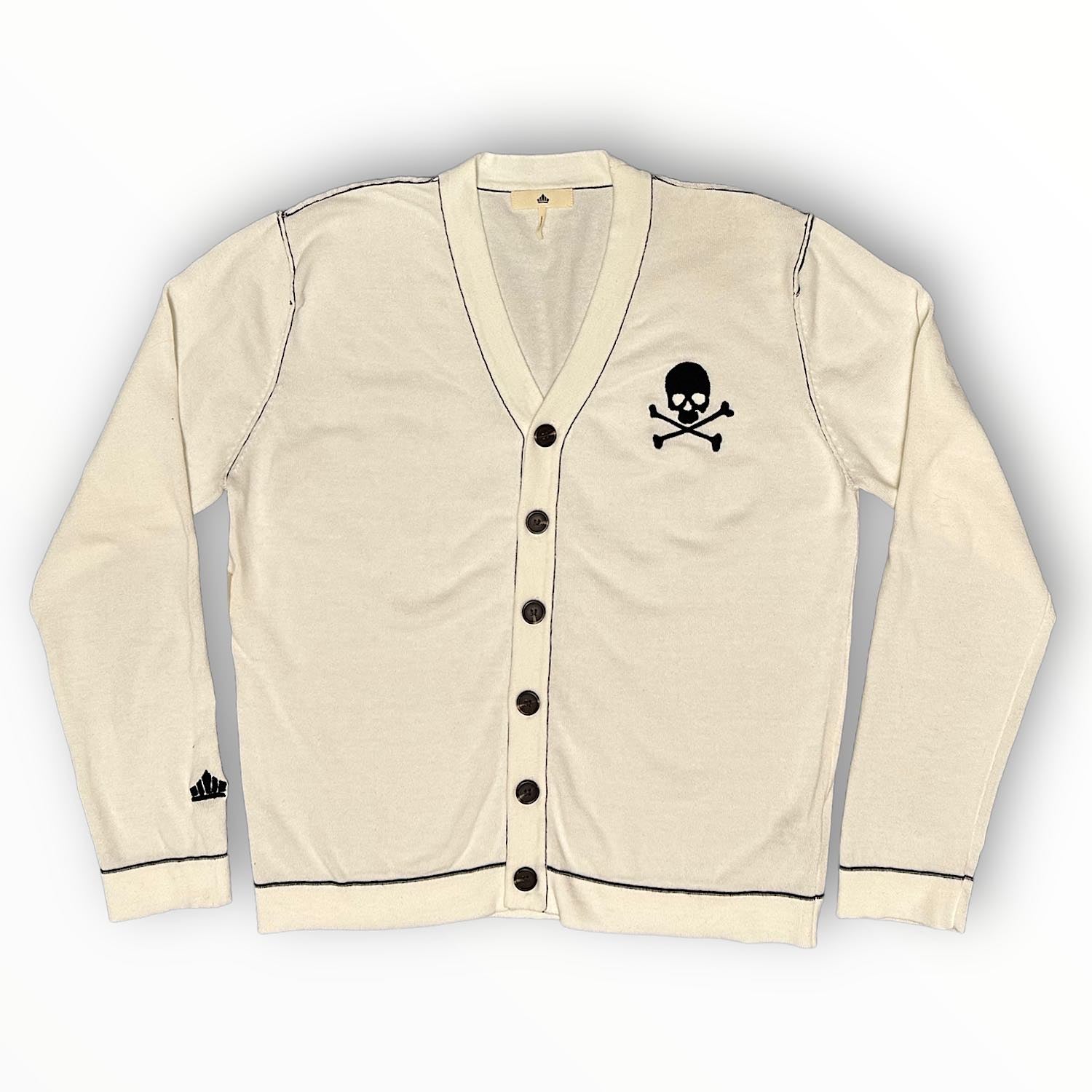 Cali Skull Cardigan Off White