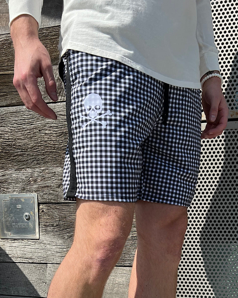 Gingham Skull Short