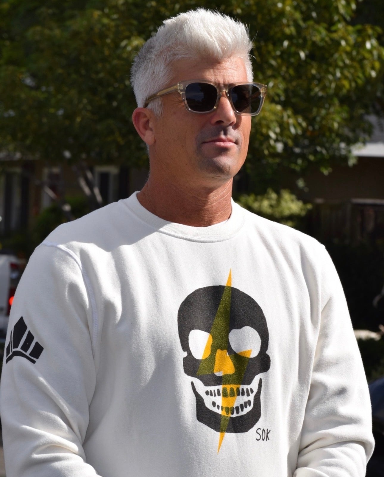 Stardust Skull Crew White
