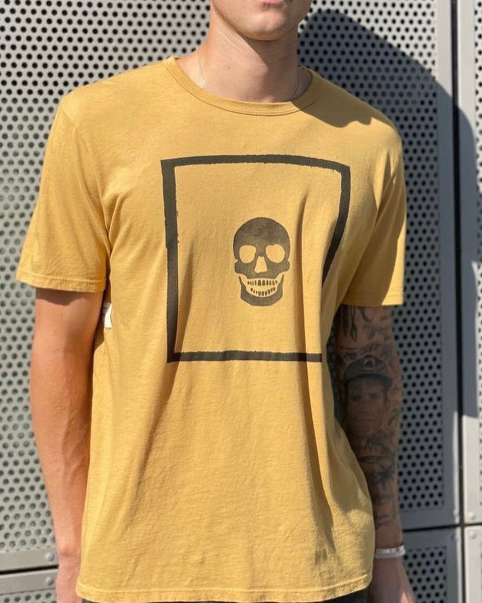 Skull Box Tee Mustard